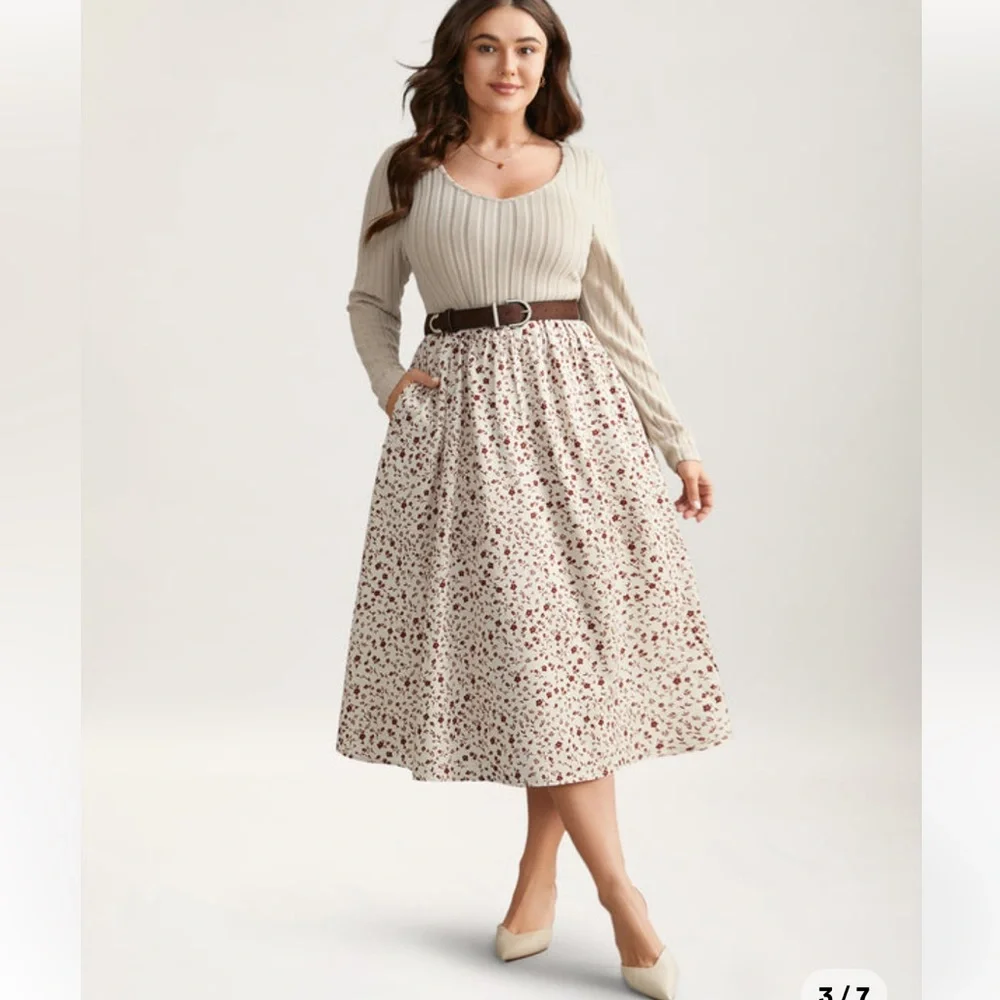 Floral midi dress - Picture 2 of 11